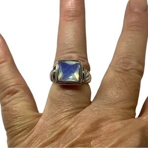 Sterling silver gemstone ring size 9